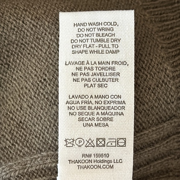 NWT Thakoon Long Sleeve Wool Sweater In Faded Army Green - Picture 9 of 9